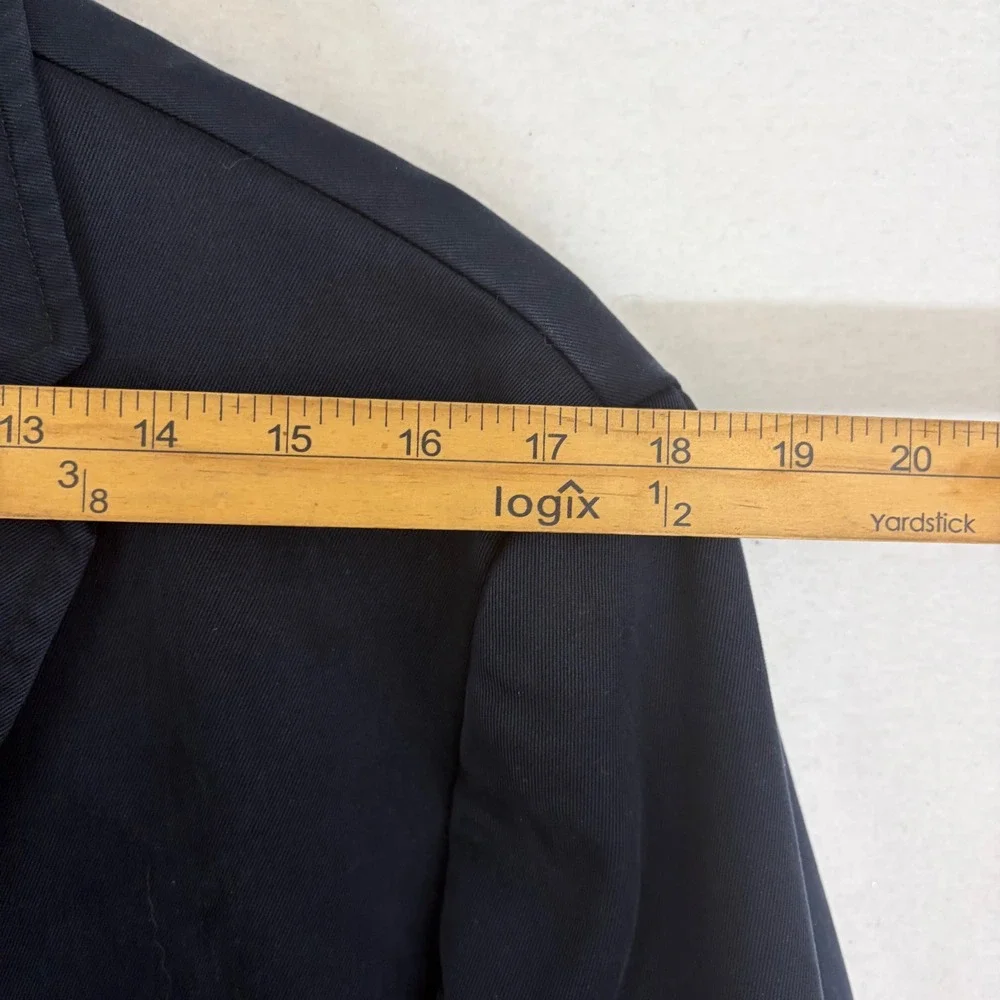 Polo Ralph Lauren Blazer Jacket Mens Large Navy Cotton Unstructured Sport Coat